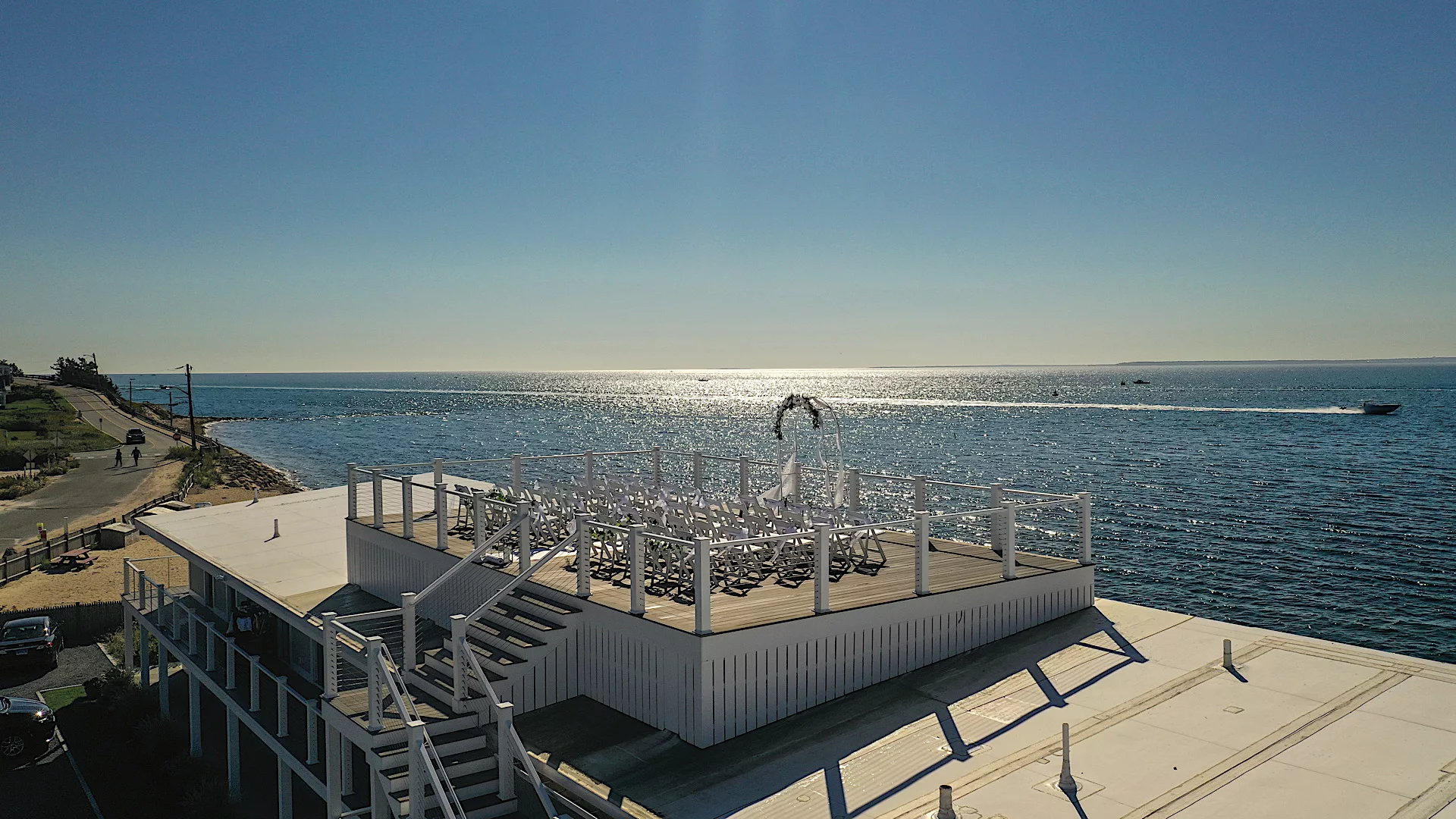 Roof Deck Set Up for a Ceremony
